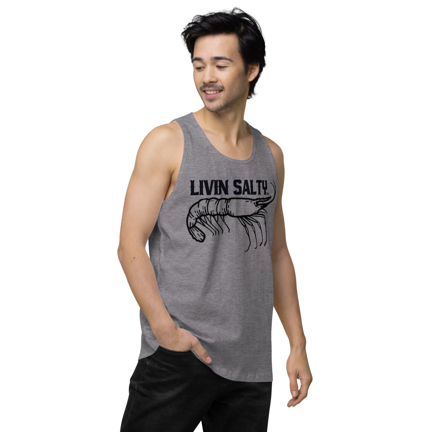 Men’s LIVIN SALTY Shrimp tank top