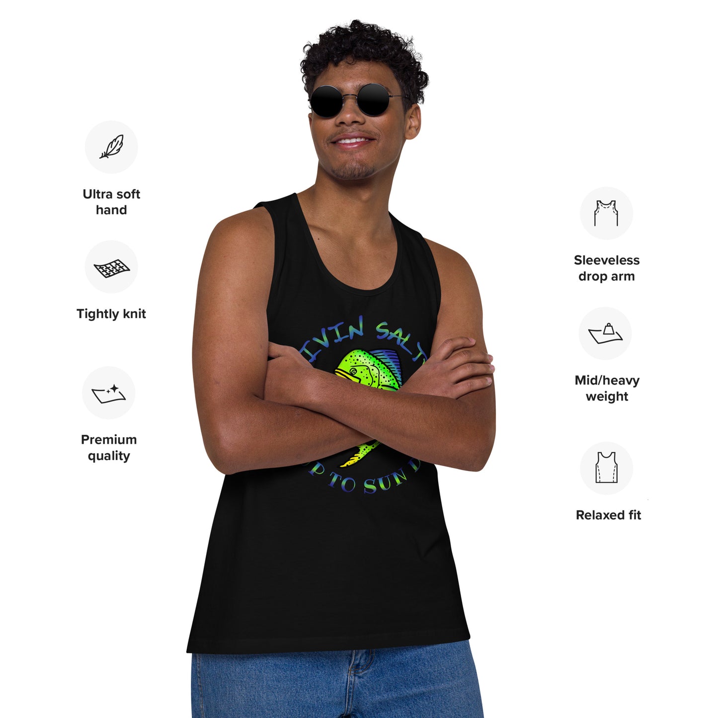 Men’s LIVIN SALTY Mahi tank top