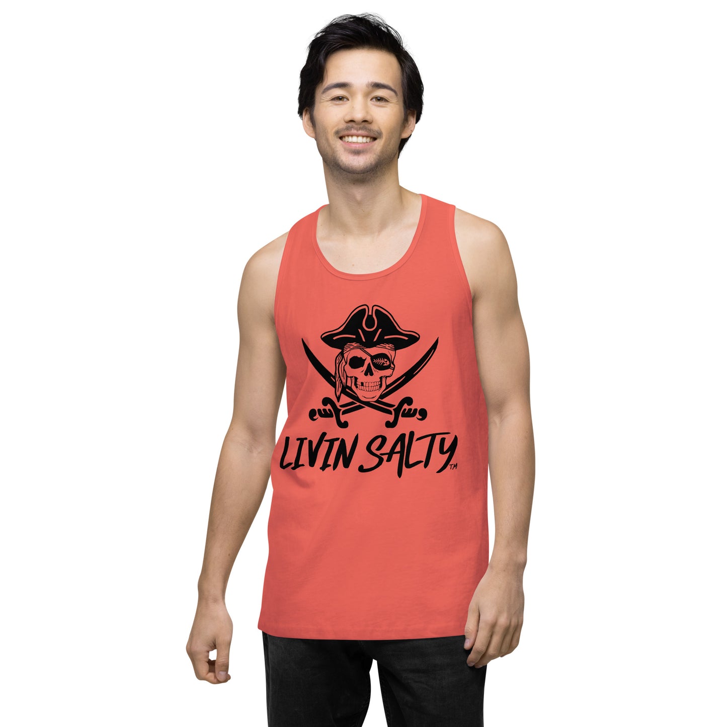 Mens LIVIN SALTY Pirate tank top