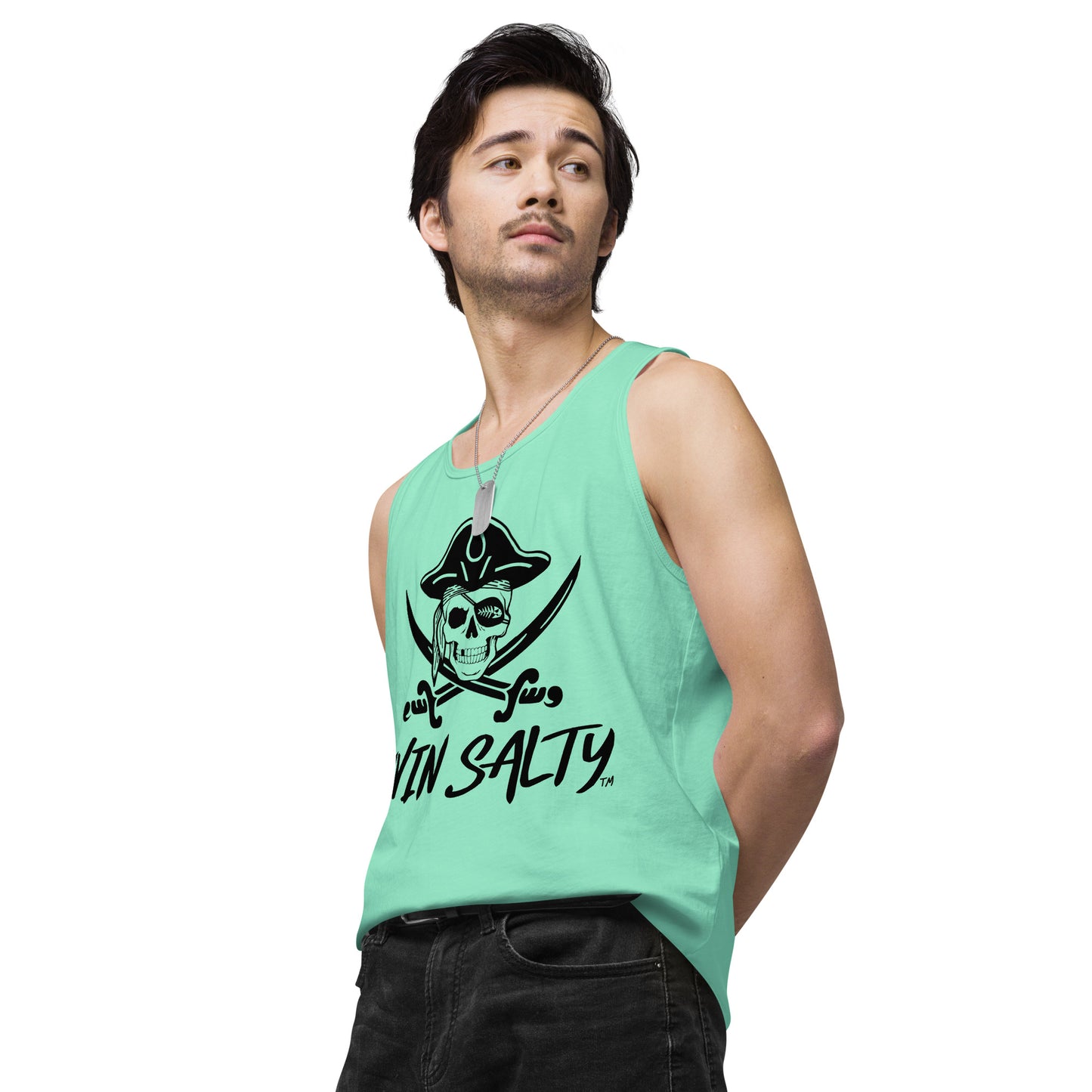 Mens LIVIN SALTY Pirate tank top
