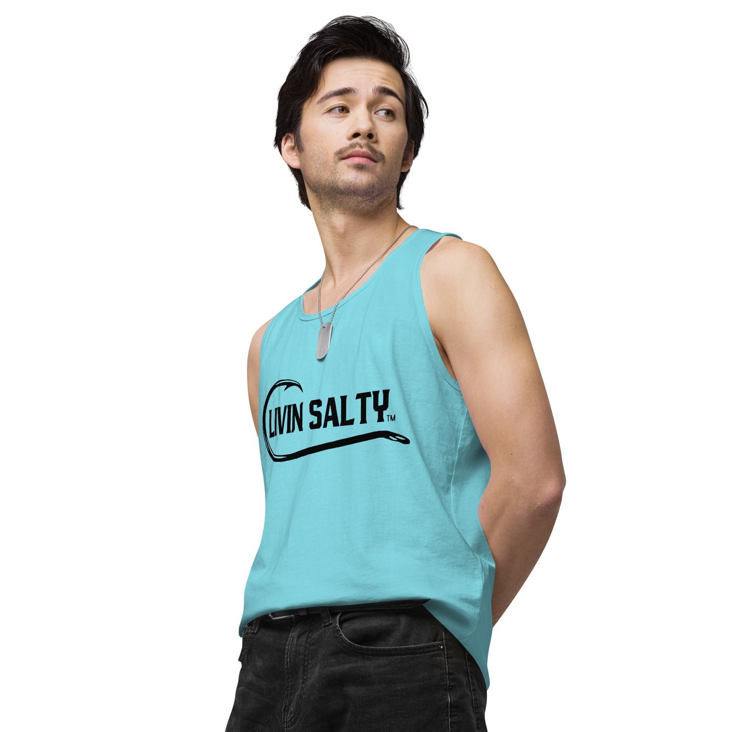Men’s LIVIN SALTY with hook tank top