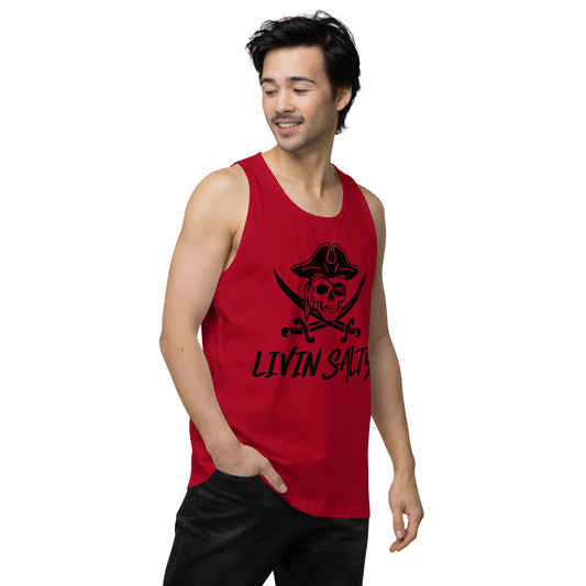 Mens LIVIN SALTY Pirate tank top