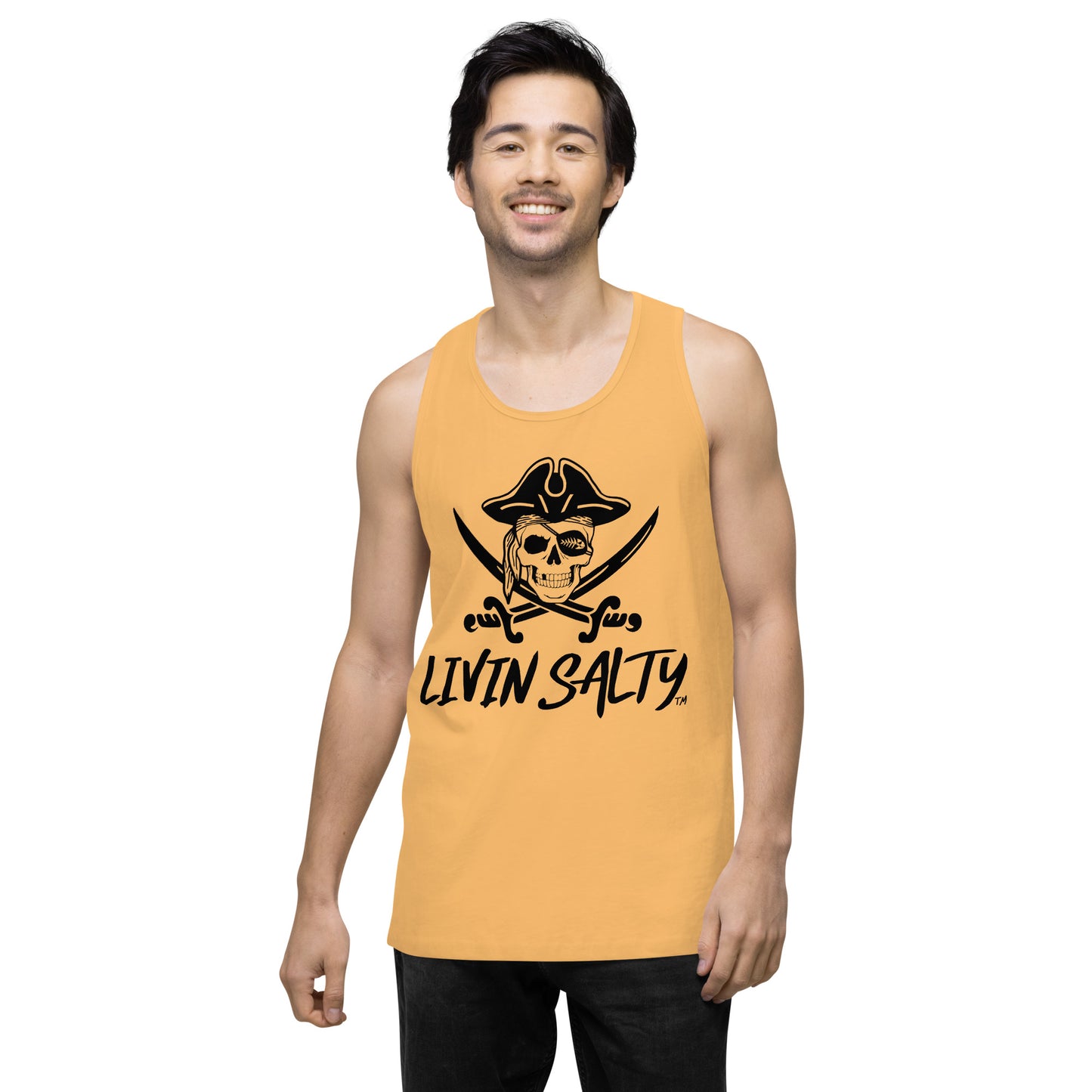 Mens LIVIN SALTY Pirate tank top