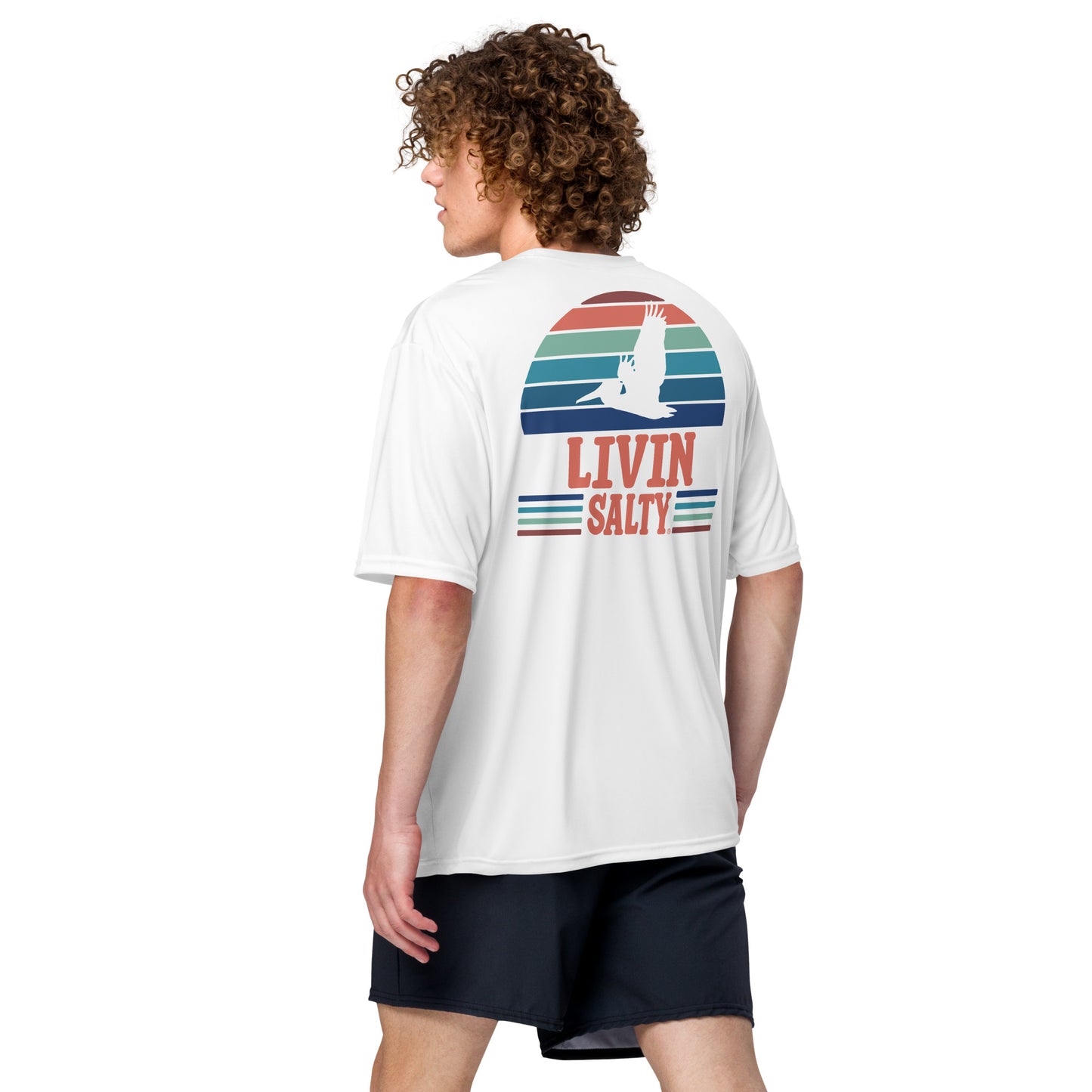 Unisex SPF LIVIN SALTY Pelican t-shirt