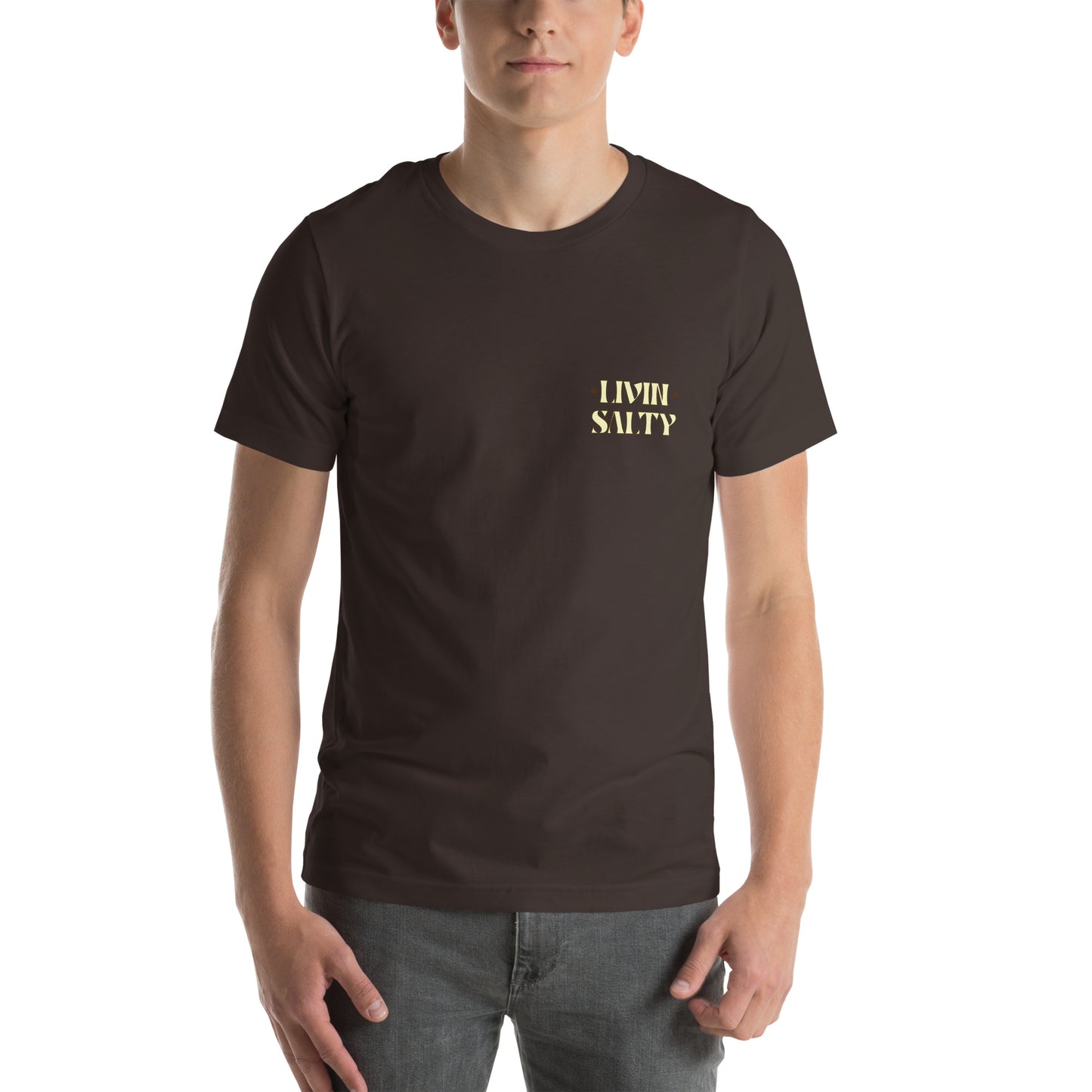 Cotton LIVIN SALTY Round Surfboard t-shirt