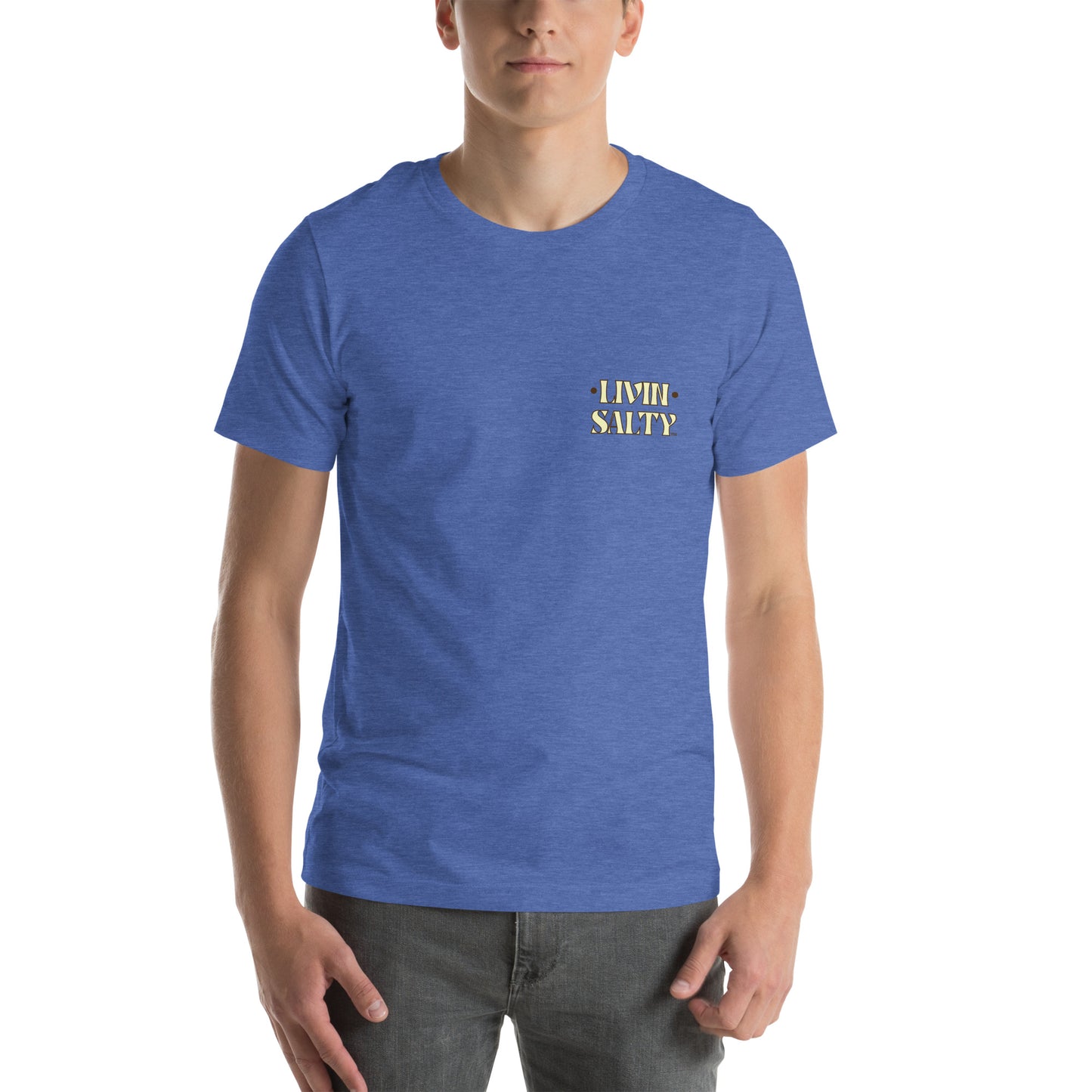 Cotton LIVIN SALTY Round Surfboard t-shirt