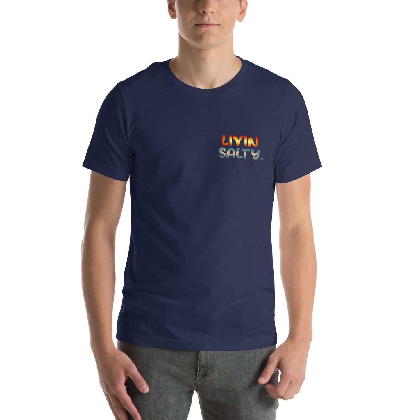 Unisex Surf board LIVIN SALTY Cotton t-shirt