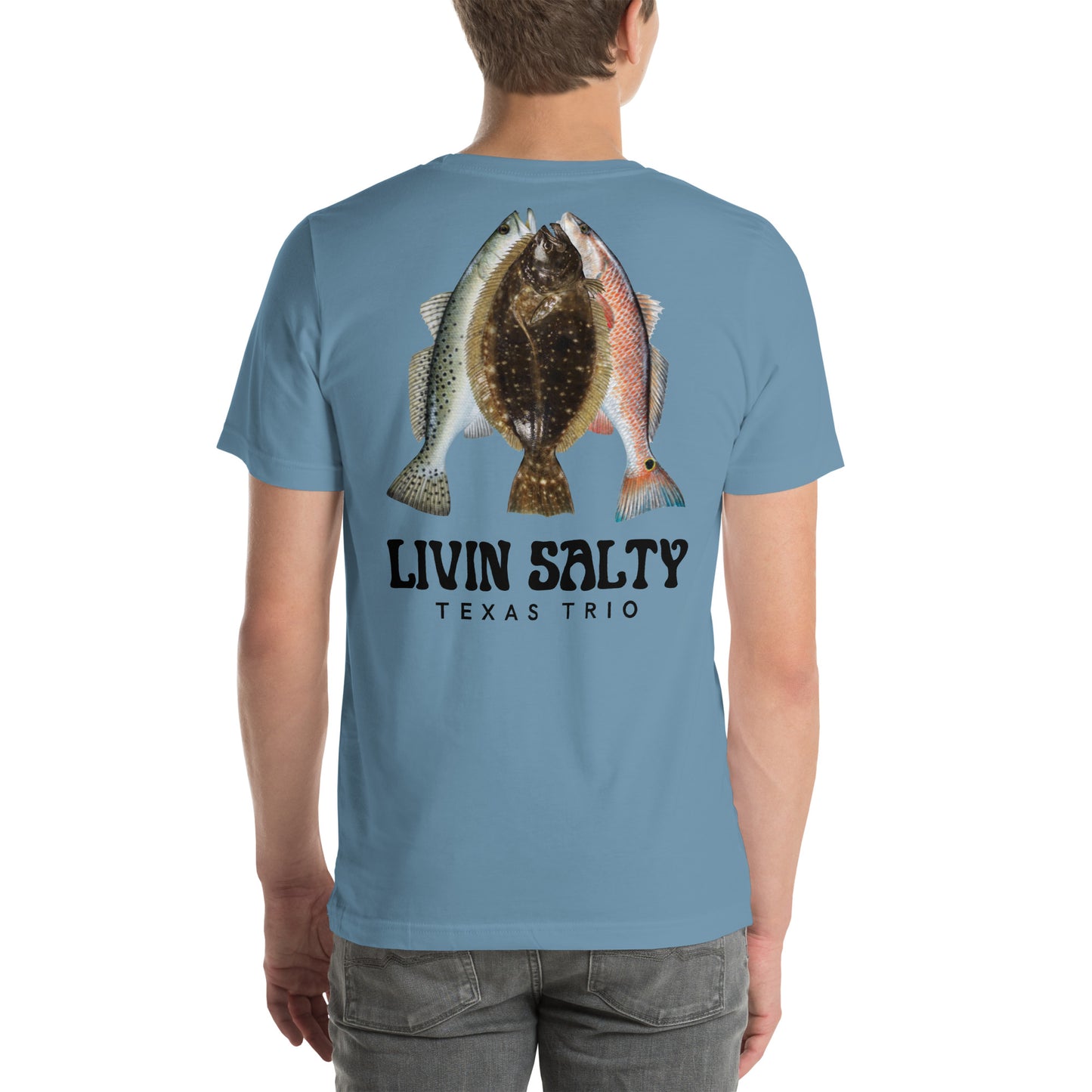 Unisex Texas Trio LIVIN SALTY Cotton t-shirt