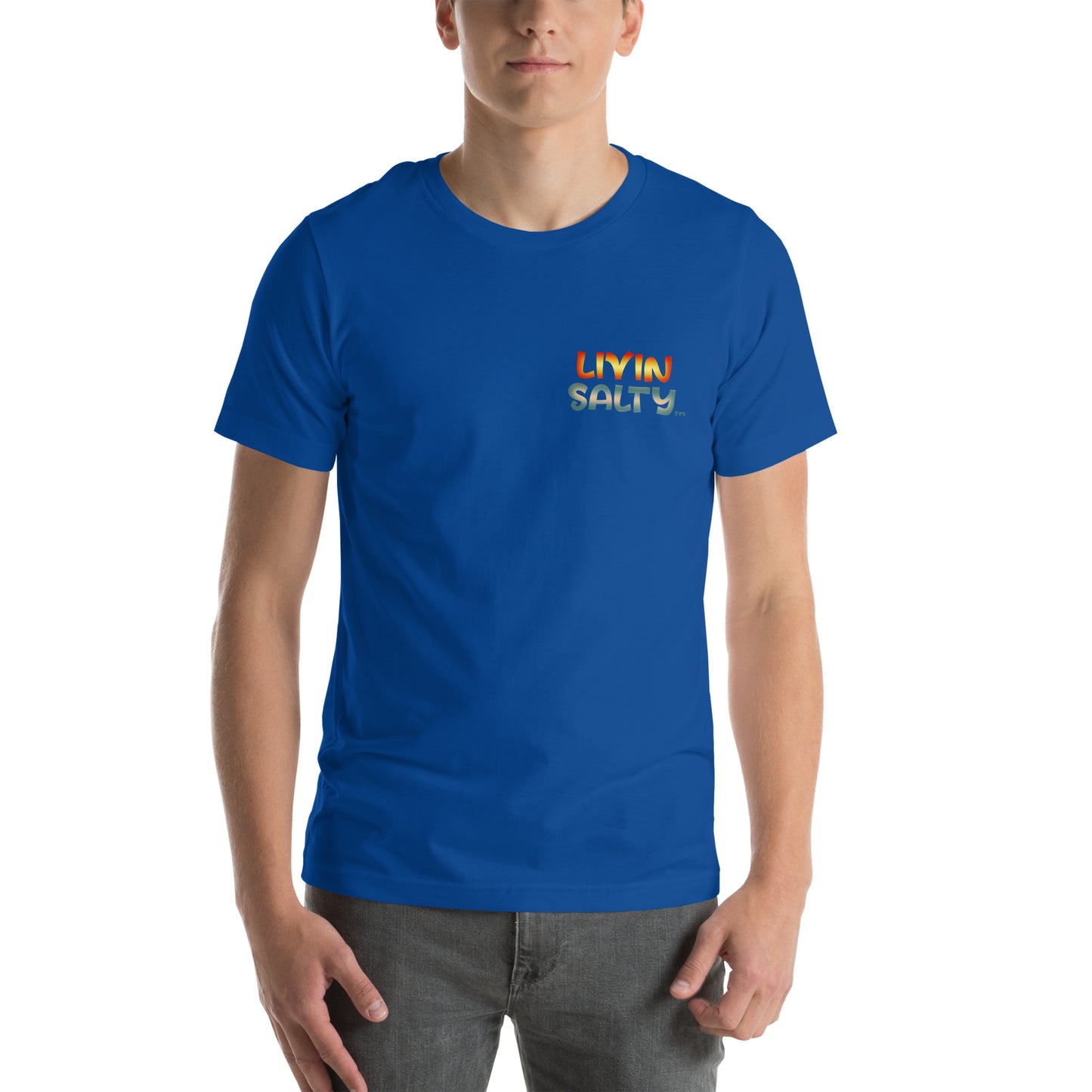 Unisex Surf board LIVIN SALTY Cotton t-shirt