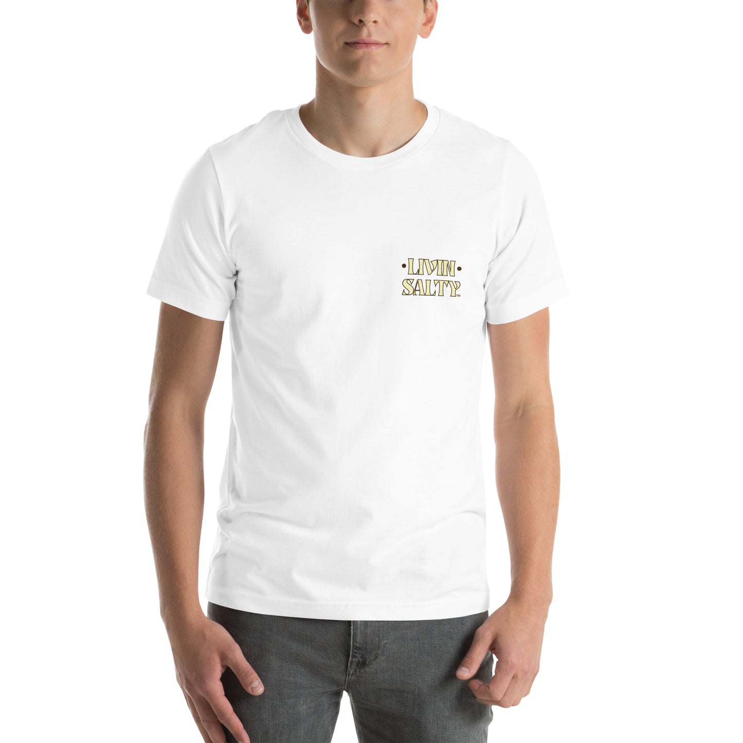 Cotton LIVIN SALTY Round Surfboard t-shirt